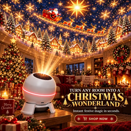 🎅LAST DAY SALE 49% OFF-🔥 Turn Any Room Into a Christmas Wonderland – Holiday Projection Night Light