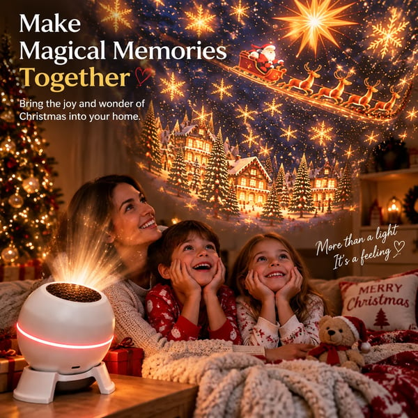 🎅LAST DAY SALE 49% OFF-🔥 Turn Any Room Into a Christmas Wonderland – Holiday Projection Night Light