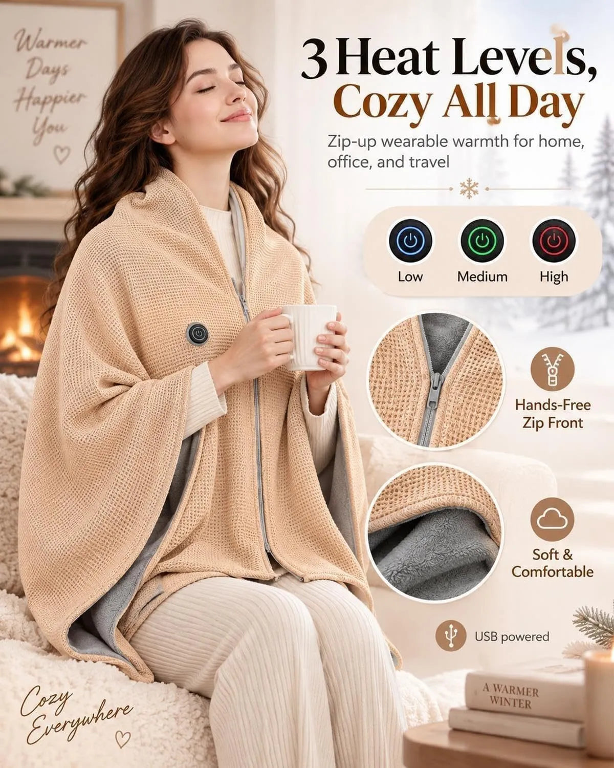 Heated Blanket Shawl