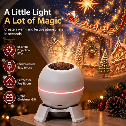 🎅LAST DAY SALE 49% OFF-🔥 Turn Any Room Into a Christmas Wonderland – Holiday Projection Night Light
