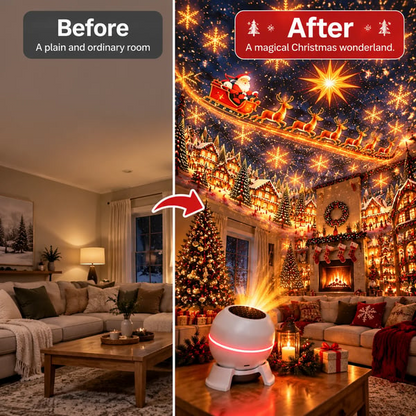 🎅LAST DAY SALE 49% OFF-🔥 Turn Any Room Into a Christmas Wonderland – Holiday Projection Night Light